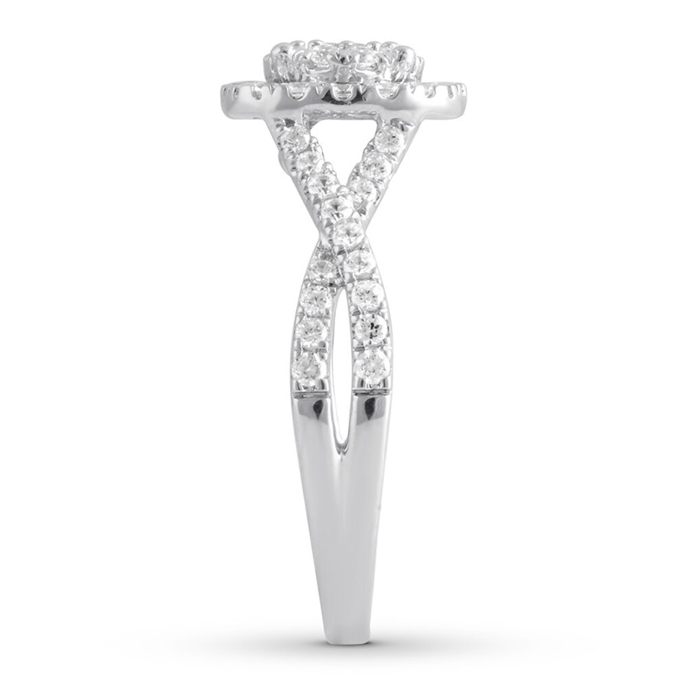 Diamond Engagement Ring 1 ct tw Round-cut 14K White Gold tMghILOa