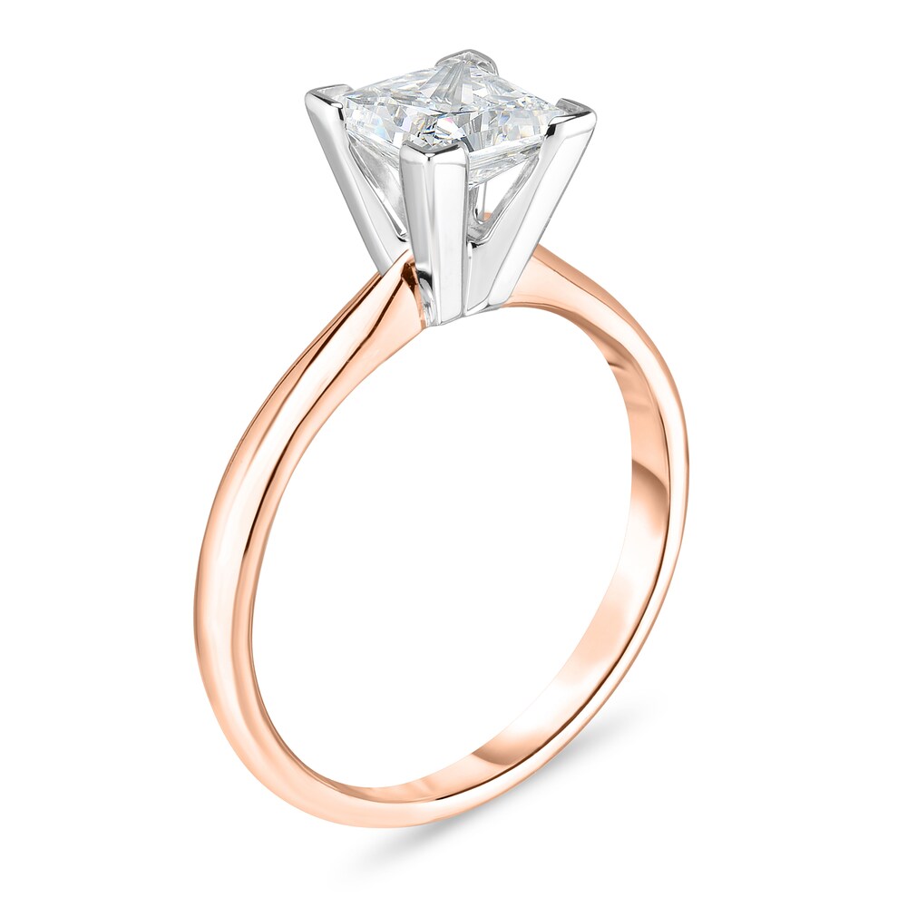 Diamond Solitaire Ring 7/8 ct tw Princess 14K Rose Gold (I1/I) tMiZW1Ps