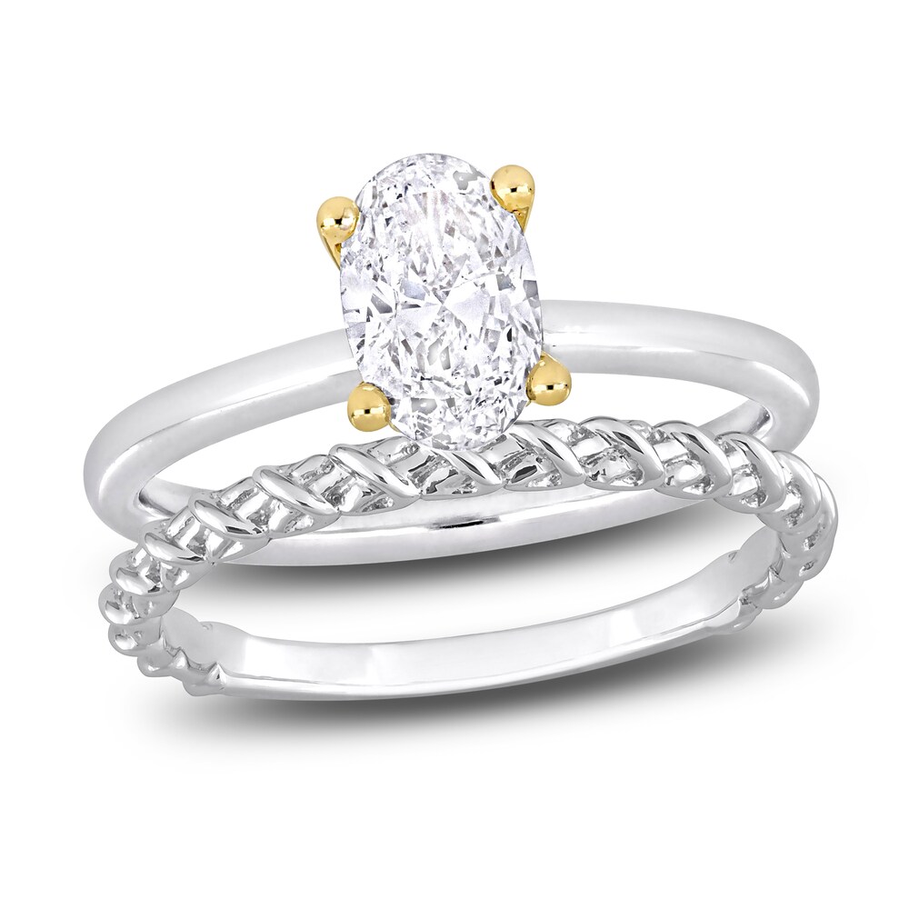 Diamond Y-Knot Bridal Set 1 ct tw Oval 14K Two-Tone Gold (I/I1) thICLn89 [thICLn89]