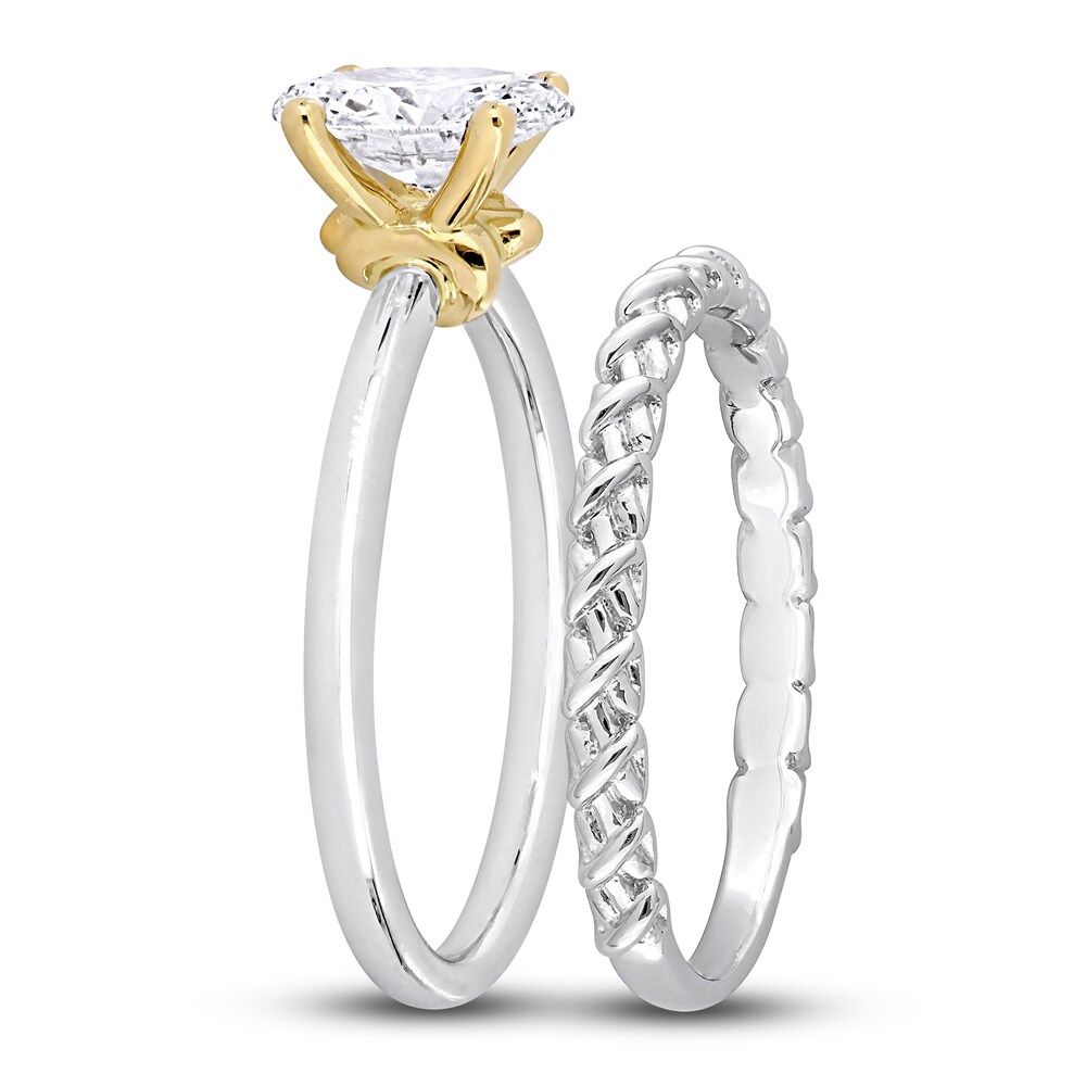 Diamond Y-Knot Bridal Set 1 ct tw Oval 14K Two-Tone Gold (I/I1) thICLn89