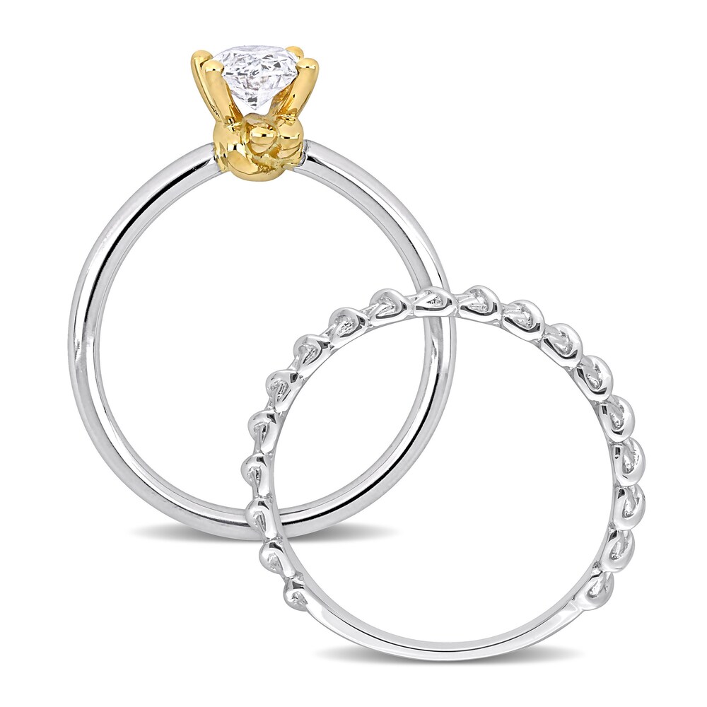 Diamond Y-Knot Bridal Set 1 ct tw Oval 14K Two-Tone Gold (I/I1) thICLn89