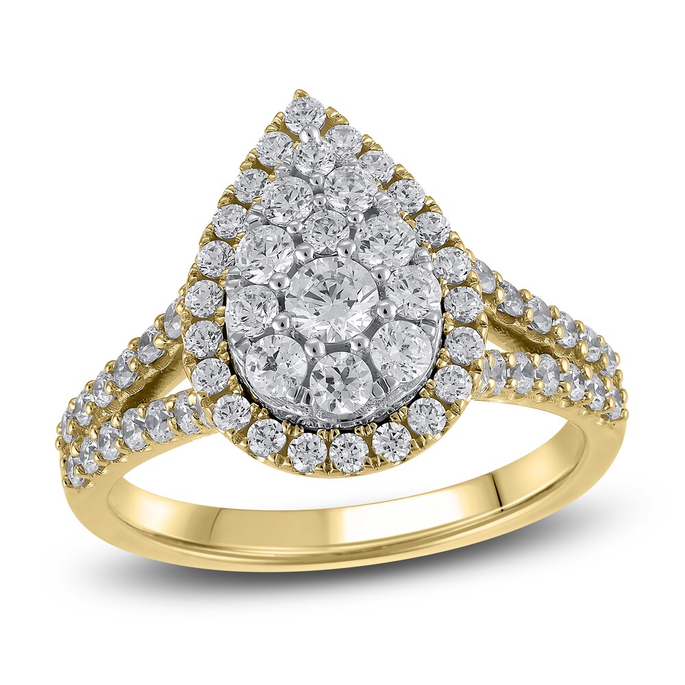 Diamond Engagement Ring 1-1/5 ct tw Round 10K Two-Tone Gold thwsuhgr [thwsuhgr]