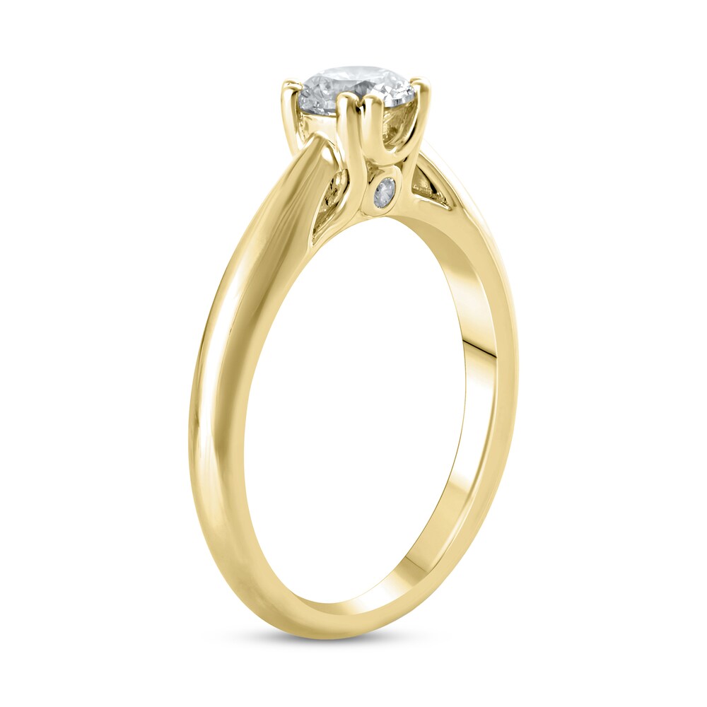 Diamond Engagement Ring 5/8 ct tw Round 14K Yellow Gold (I2/I) tqIJur4Q