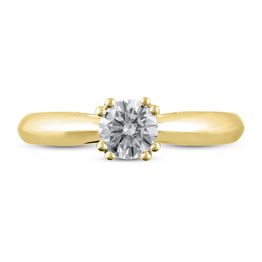 Diamond Engagement Ring 5/8 ct tw Round 14K Yellow Gold (I2/I) tqIJur4Q