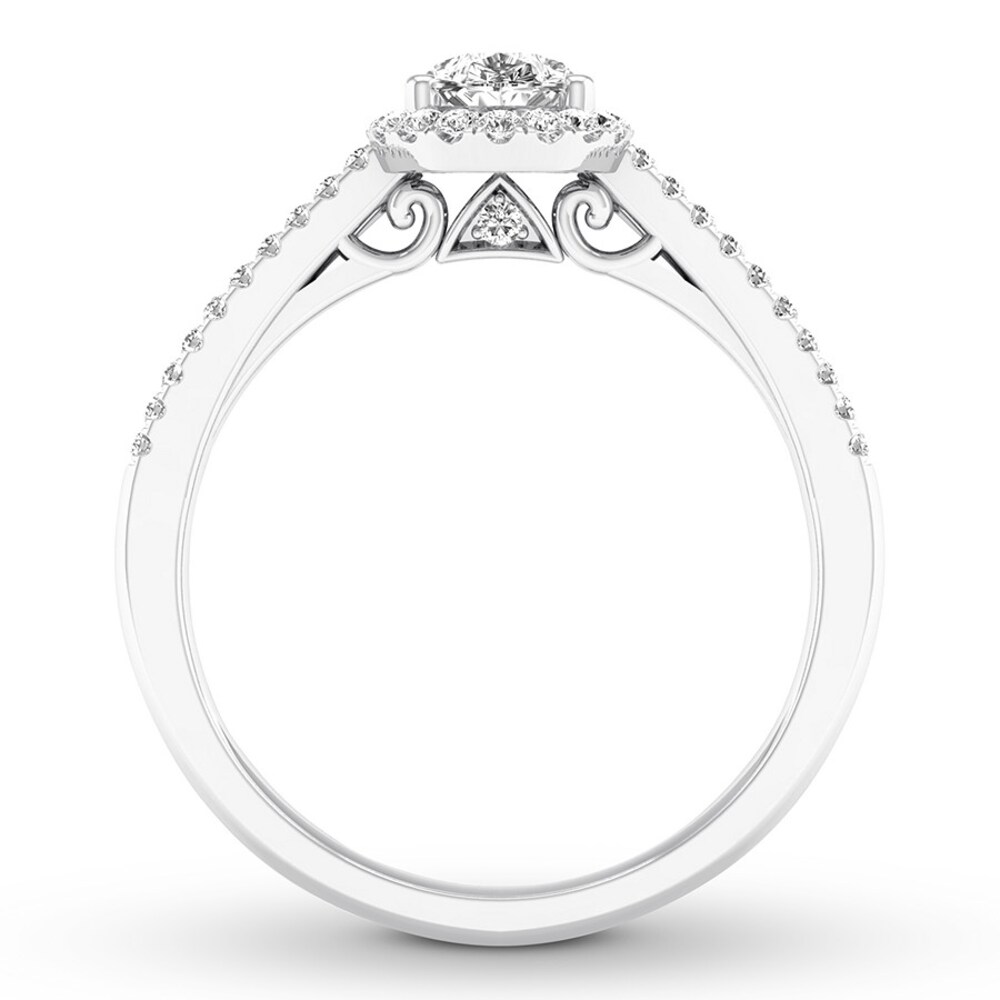 Diamond Engagement Ring 3/4 ct tw Pear-shaped 14K White Gold ttnp6tOh