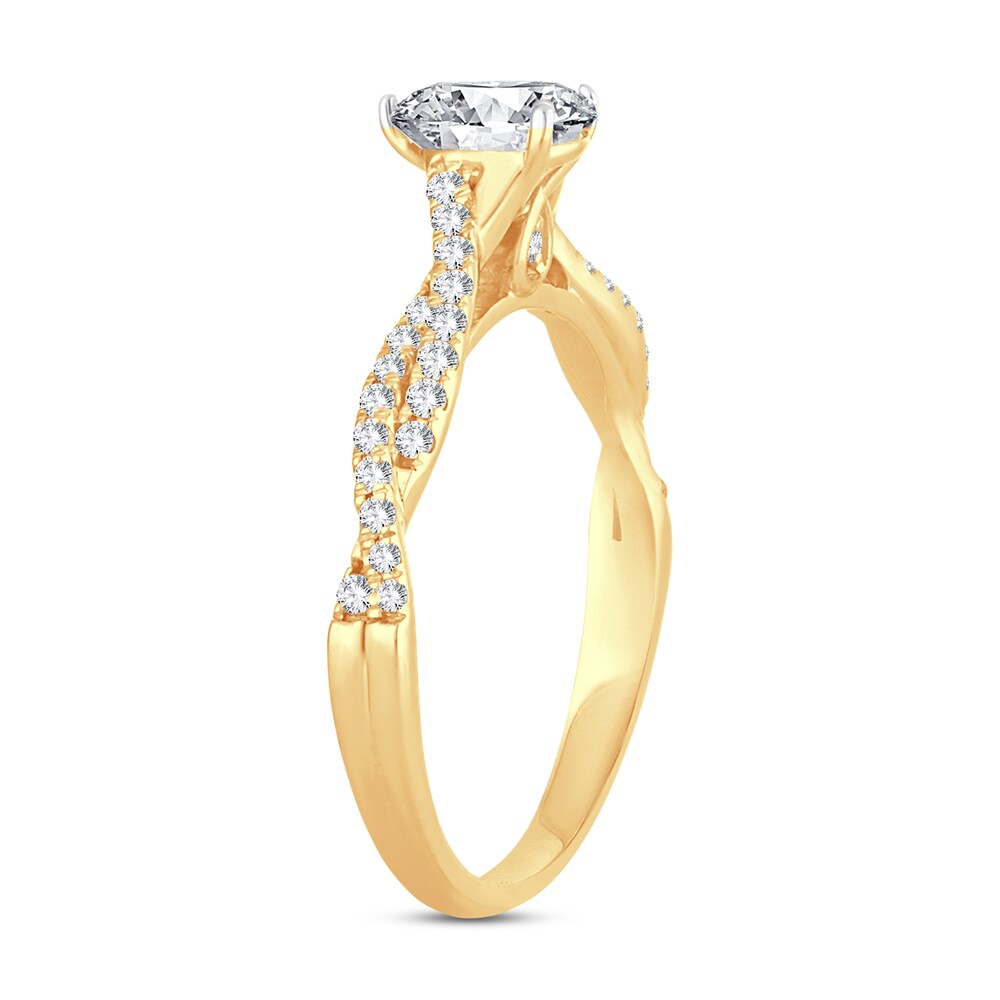 Diamond Engagement Ring 3/4 ct tw Princess 14K Yellow Gold u2Lc3Saf