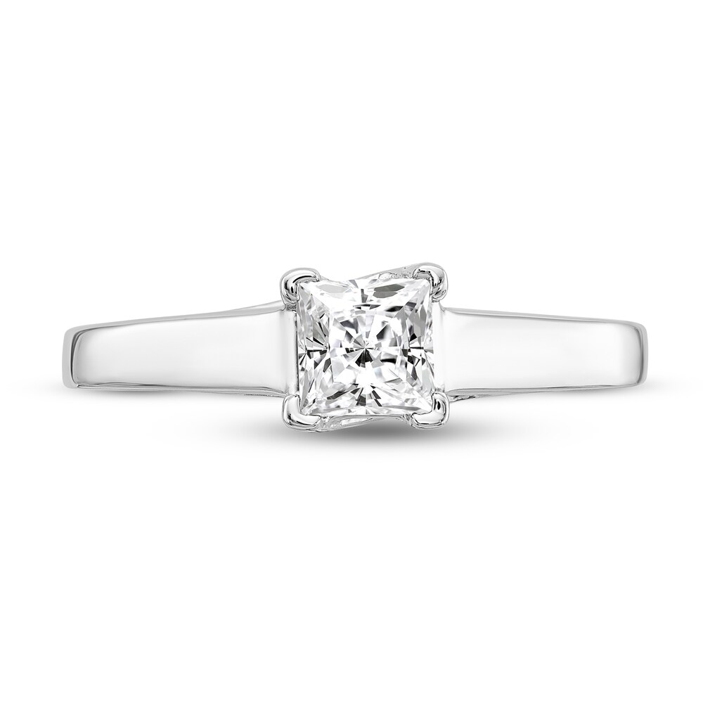 Diamond Solitaire Engagement Ring 1/2 ct tw Princess 14K White Gold (I1/I) u3XZtNOr