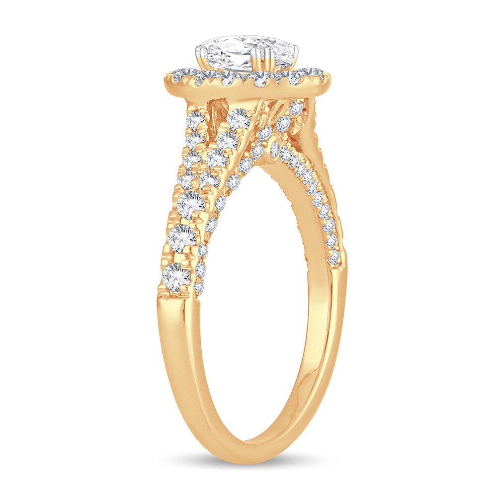 Diamond Ring 1-1/5 ct tw Oval 14K Yellow Gold u8GlRQ5c