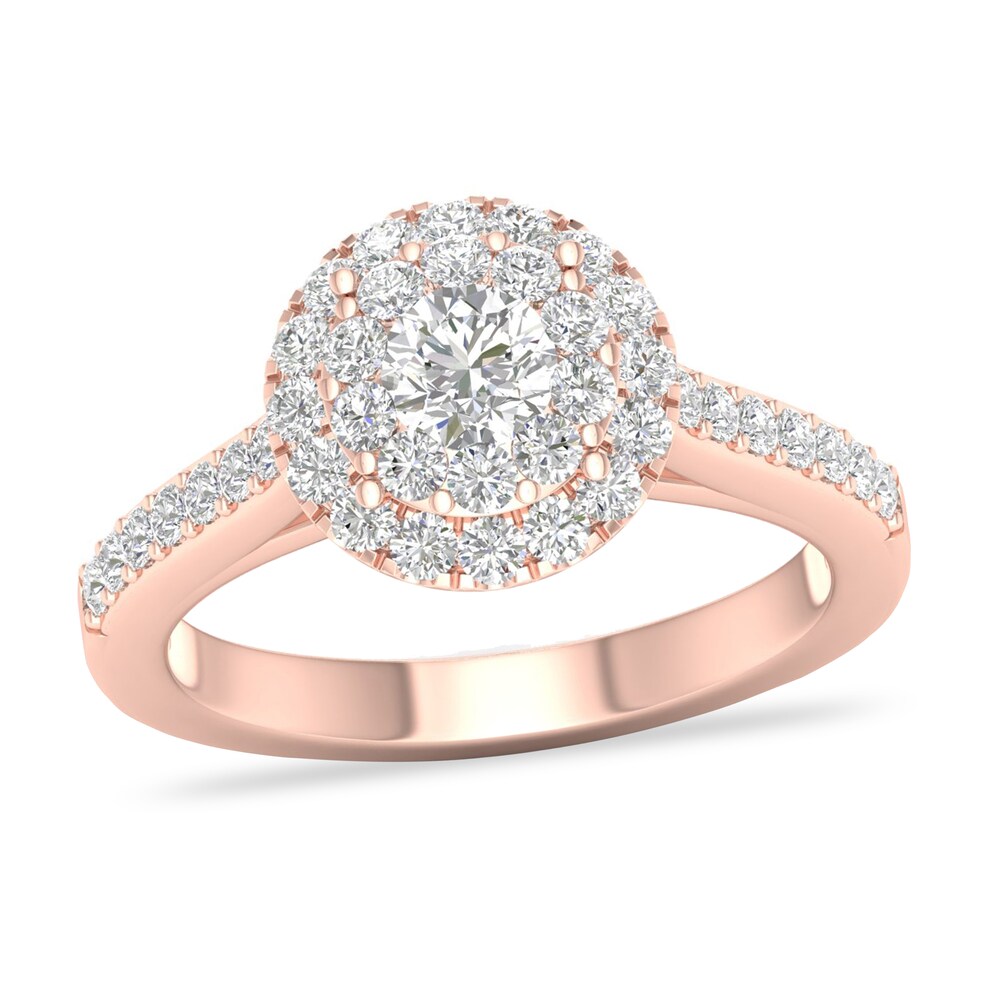 Diamond Ring 3/4 ct tw Round-cut 14K Rose Gold uL2qwoel [uL2qwoel]