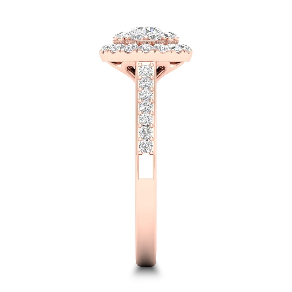 Diamond Ring 3/4 ct tw Round-cut 14K Rose Gold uL2qwoel