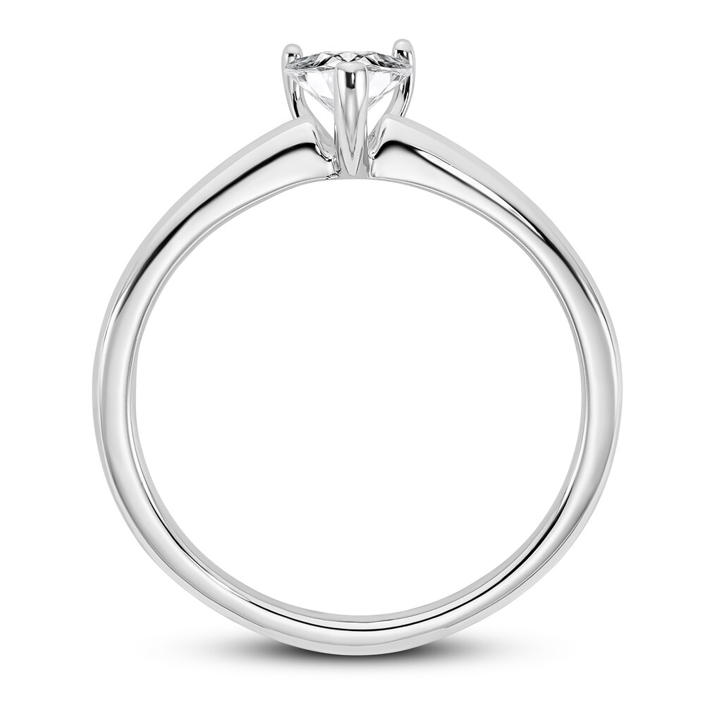 Diamond Solitaire Engagement Ring 1/2 ct tw Heart 14K White Gold (I1/I) uUQZJZyQ