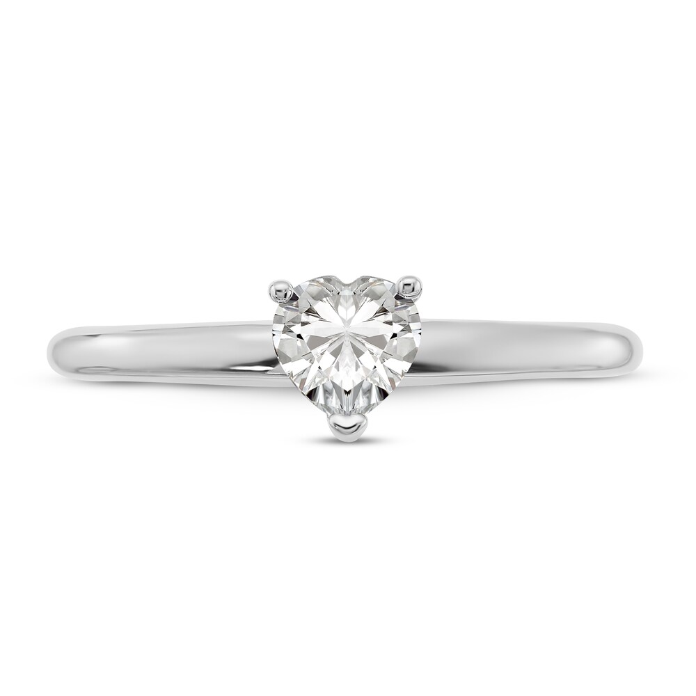 Diamond Solitaire Engagement Ring 1/2 ct tw Heart 14K White Gold (I1/I) uUQZJZyQ