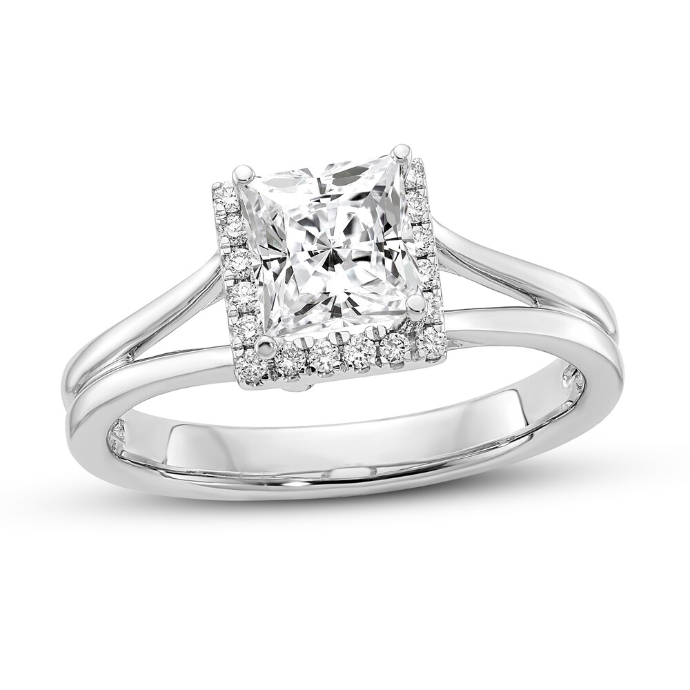 Diamond Solitaire Engagement Ring 7/8 ct tw Princess 14K White Gold ucmAZInJ [ucmAZInJ]