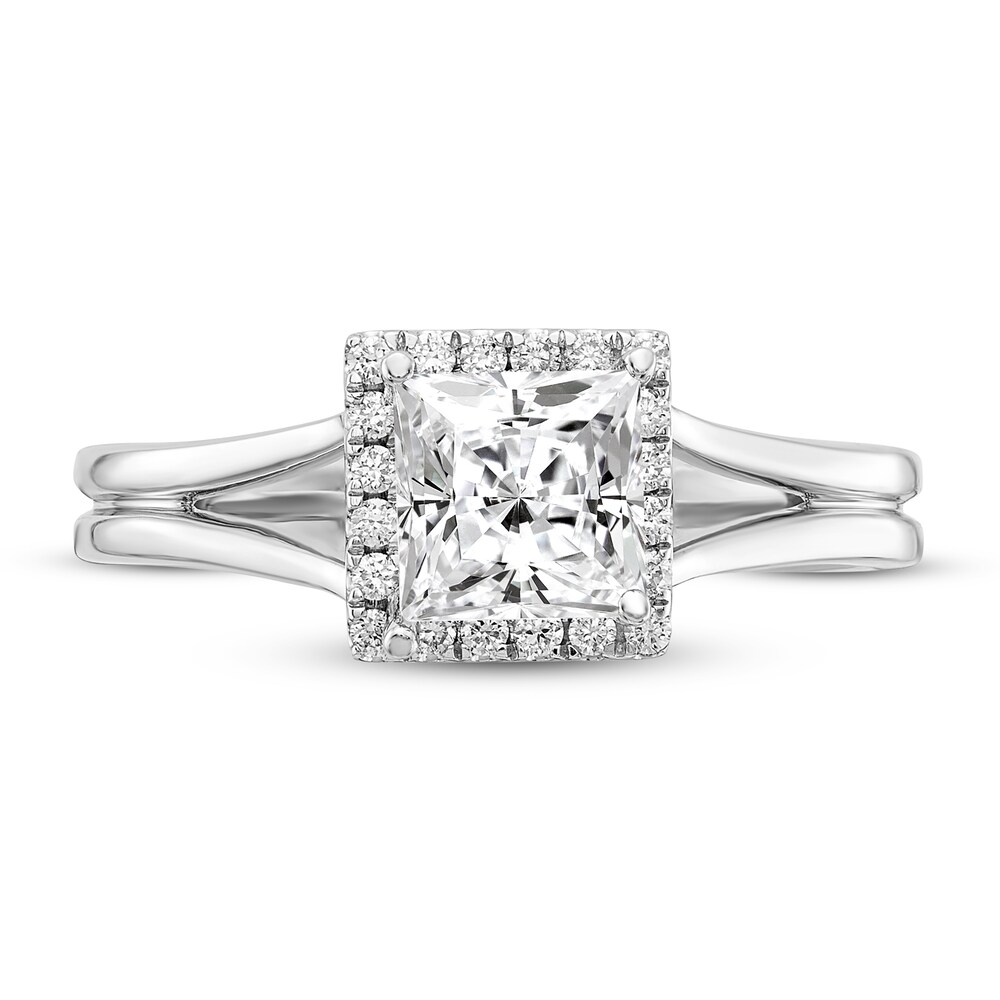 Diamond Solitaire Engagement Ring 7/8 ct tw Princess 14K White Gold ucmAZInJ