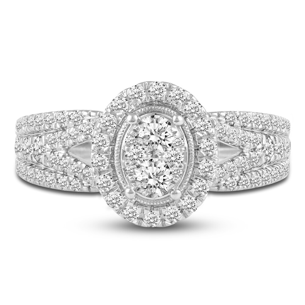 Diamond Engagement Ring 1 ct tw Round 14K White Gold uhwI79jW