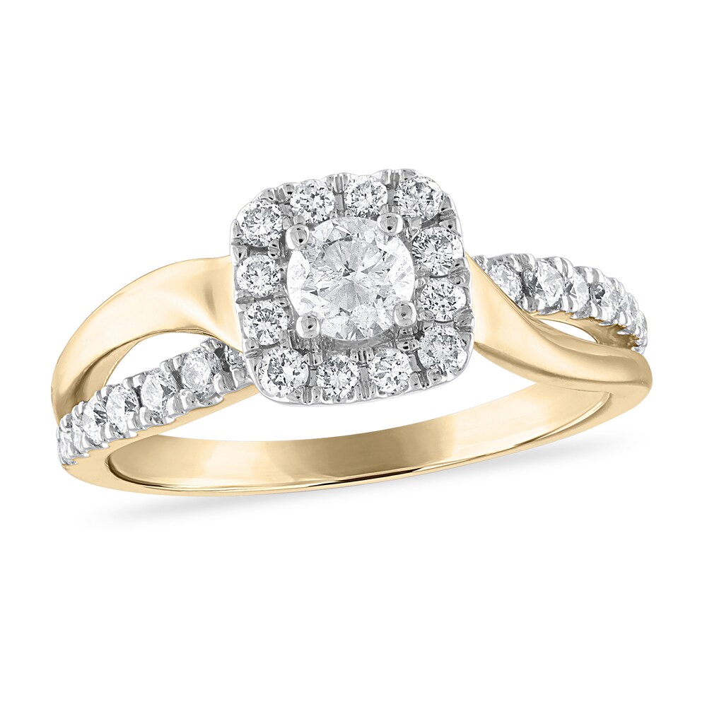 Diamond Engagement Ring 5/8 ct tw Round 14K Yellow Gold uxcEl9to [uxcEl9to]