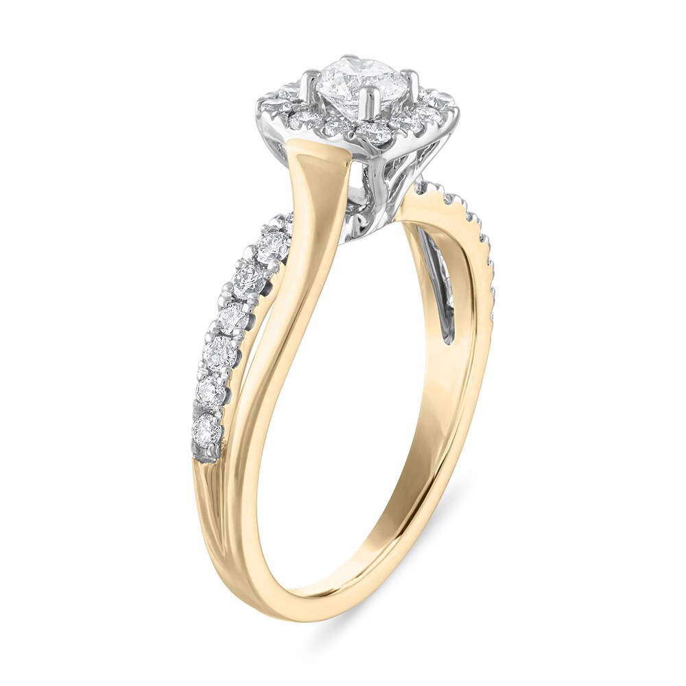 Diamond Engagement Ring 5/8 ct tw Round 14K Yellow Gold uxcEl9to