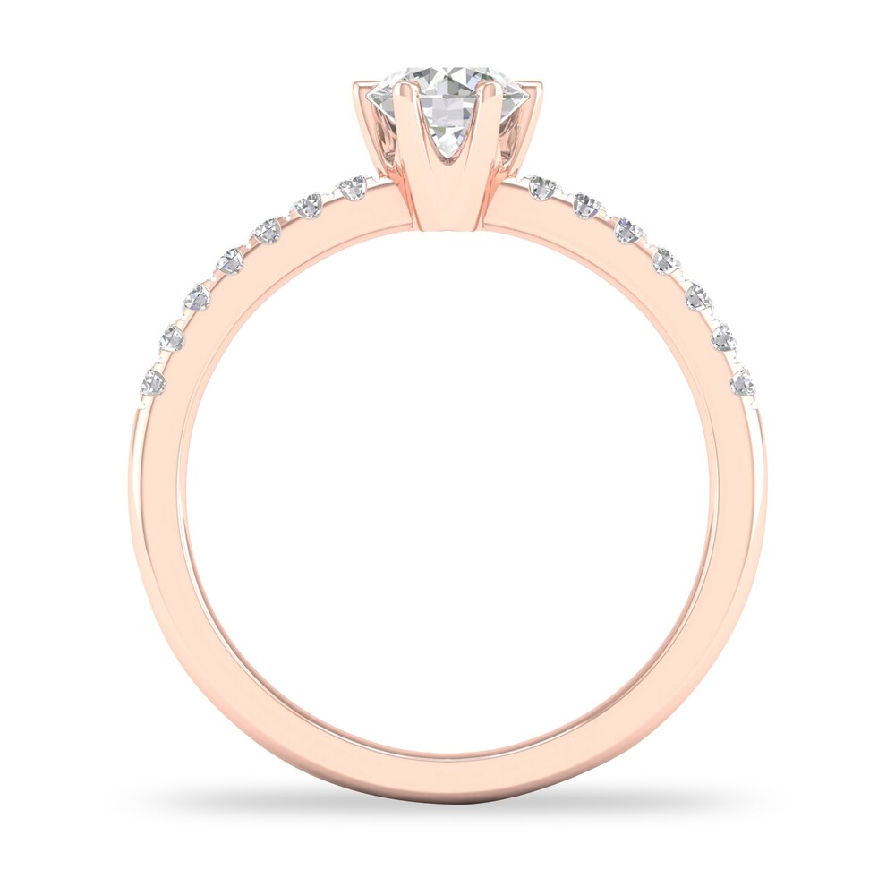 Diamond Ring 1/2 ct tw Round-cut 14K Rose Gold v5lUtxD7