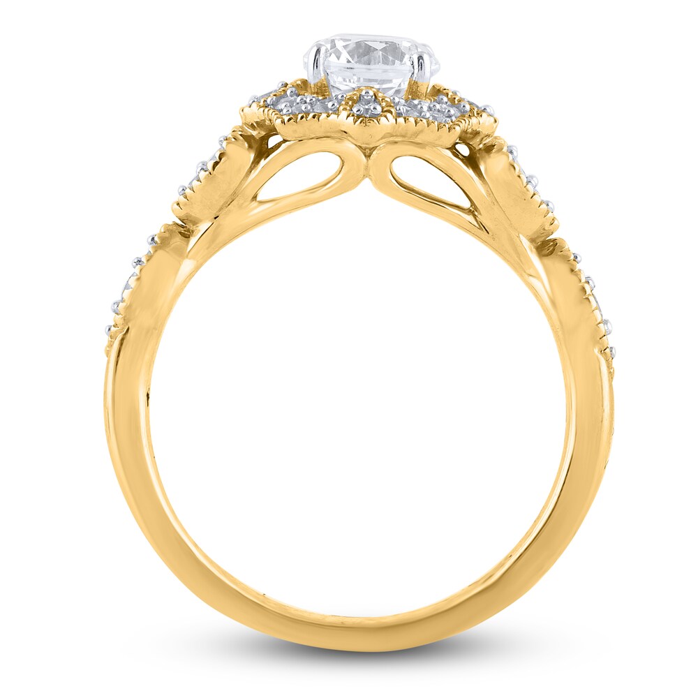 Diamond Engagement Ring 7/8 ct tw Round 14K Yellow Gold vRqbRdTu