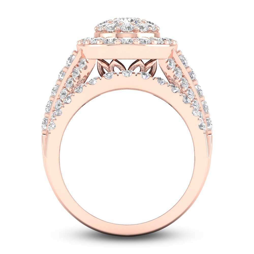 Diamond Bridal Set 2-1/2 ct tw Round 14K Rose Gold vu4wfiUl