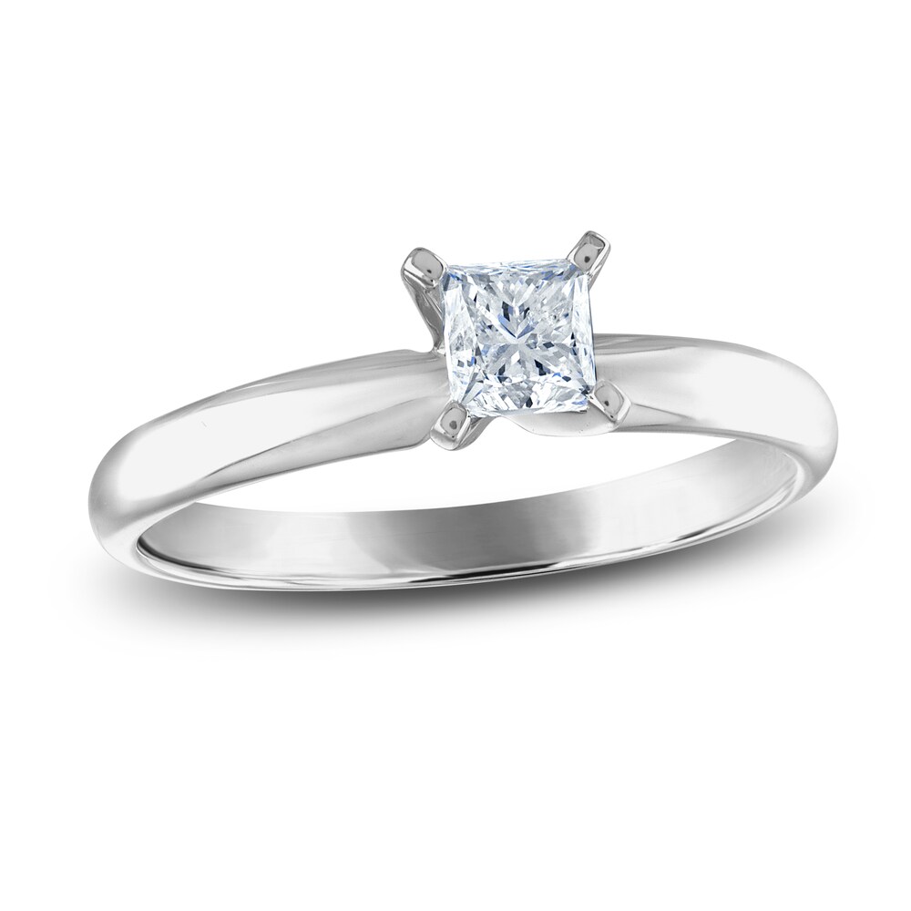 Diamond Solitaire Engagement Ring 3/4 ct tw Princess 14K White Gold (I/I2) vwb6p8L3 [vwb6p8L3]