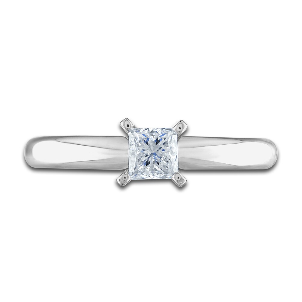 Diamond Solitaire Engagement Ring 3/4 ct tw Princess 14K White Gold (I/I2) vwb6p8L3