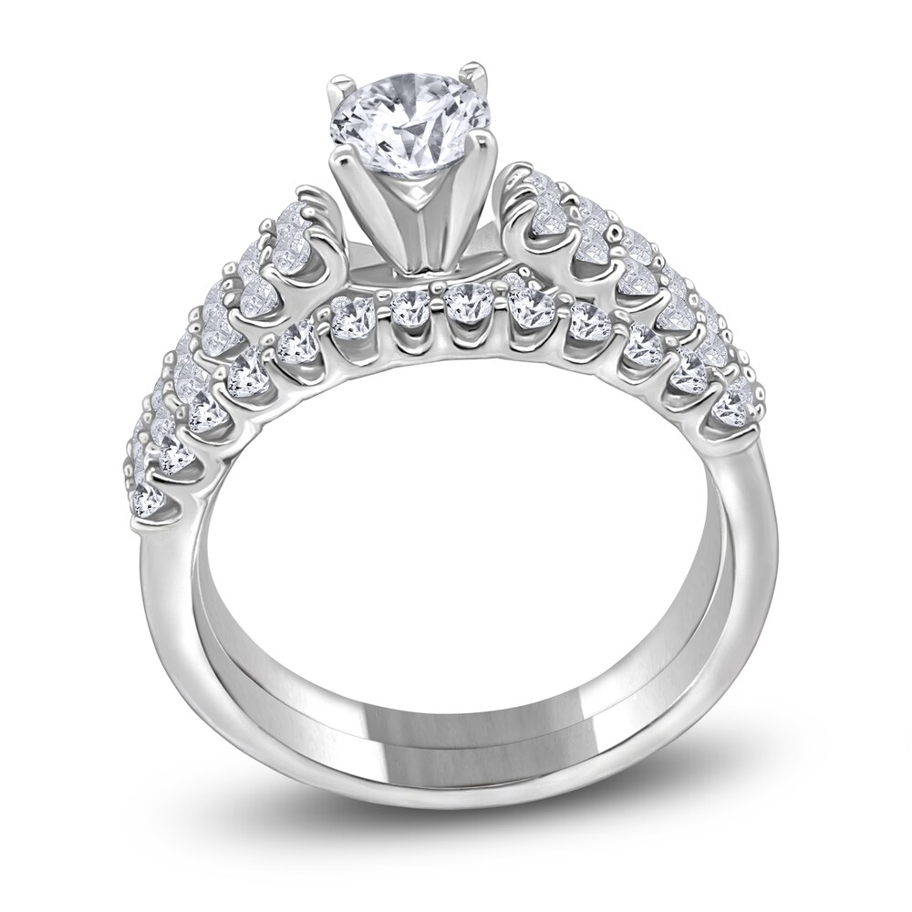 Diamond Bridal Set 1-1/3 ct tw Round 14K White Gold w02OqawF