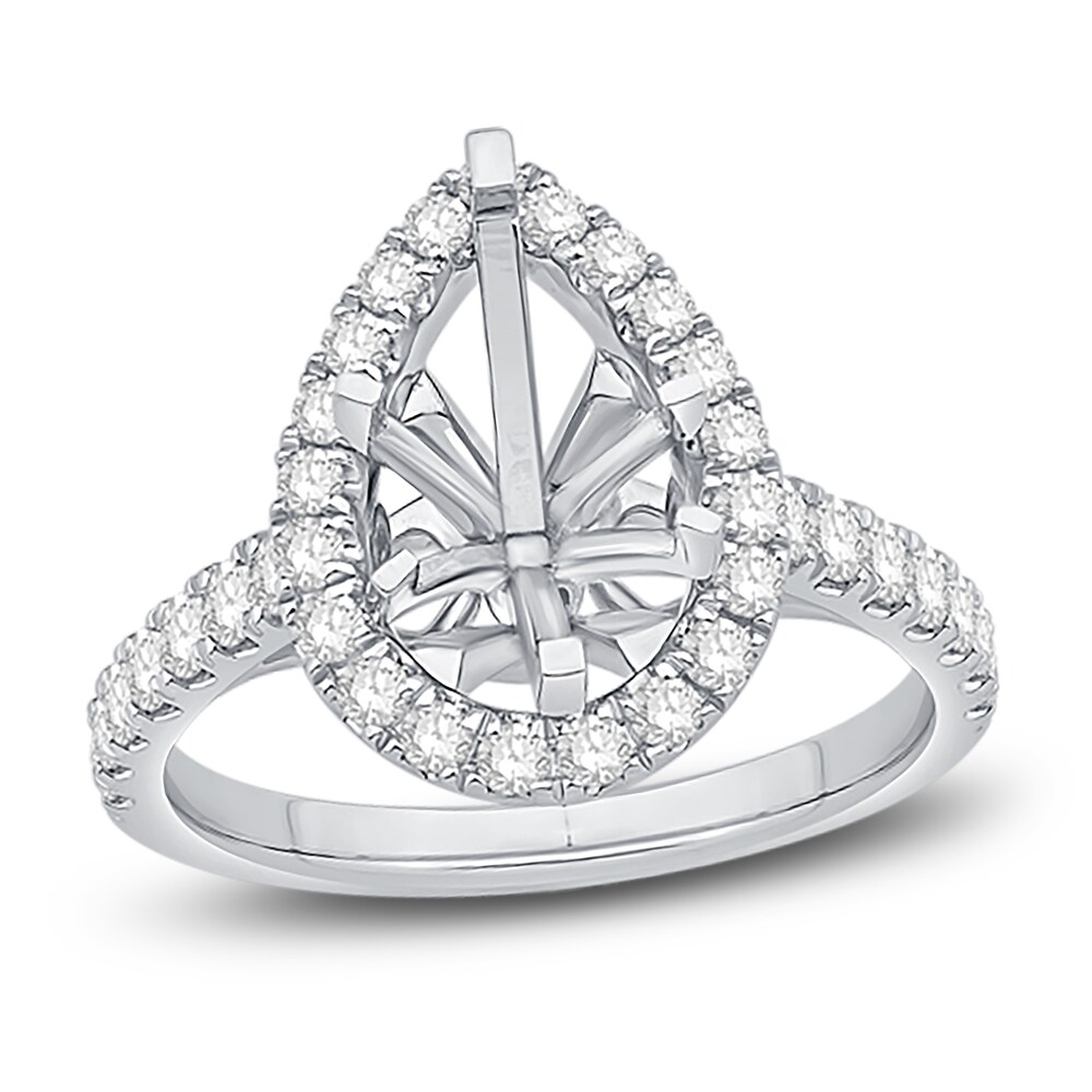 Engagement Ring 3/4 ct tw Pear/Round Platinum wBxOlBdg [wBxOlBdg]