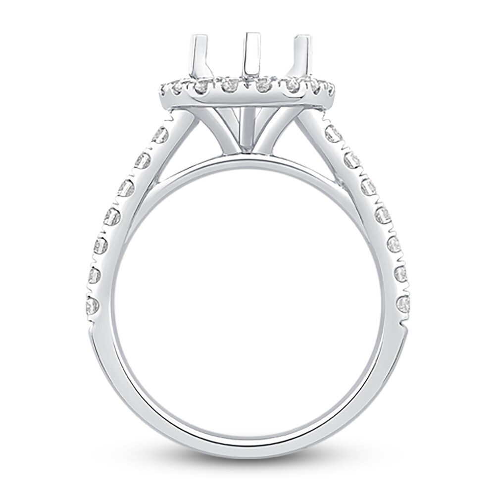 Engagement Ring 3/4 ct tw Pear/Round Platinum wBxOlBdg