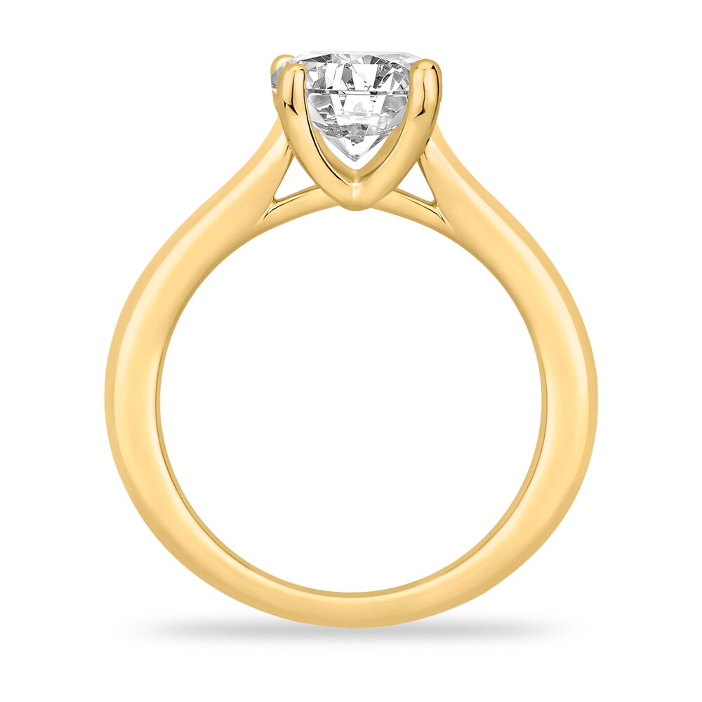 Diamond Solitaire Engagement Ring 3 ct tw Round-cut 14K Yellow Gold (I2/I) wMwnMuw6