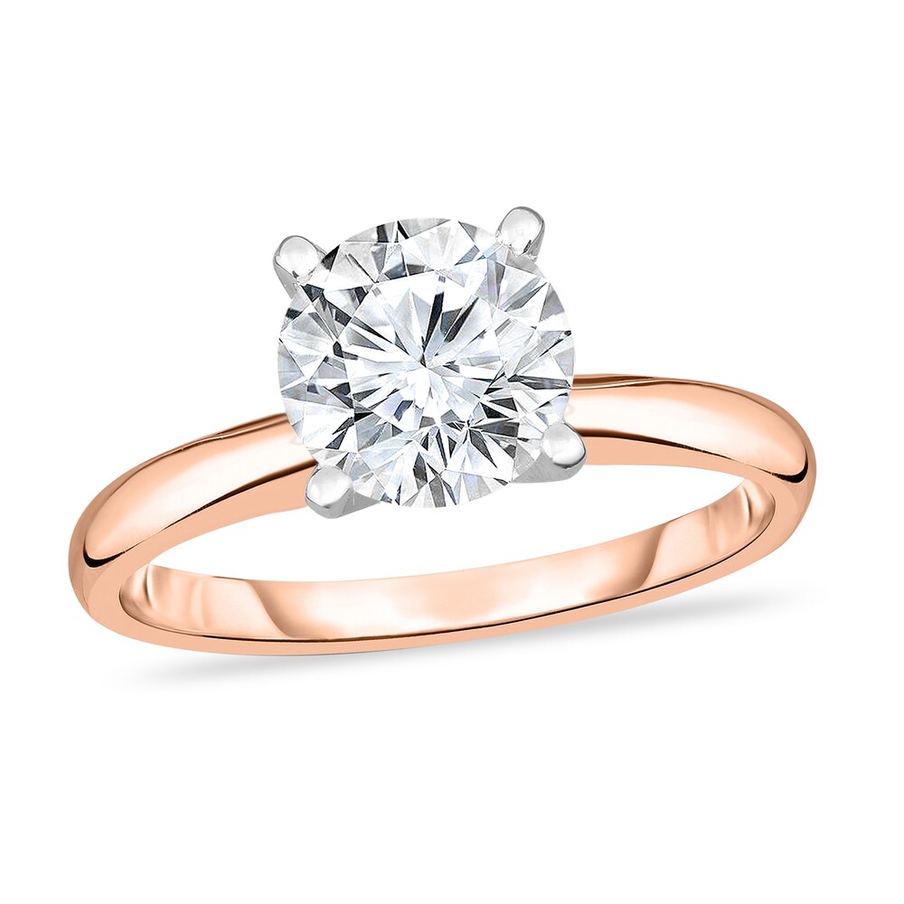 Diamond Solitaire Ring 5/8 ct tw Round 14K Rose Gold (I1/I) wYDJEpSz [wYDJEpSz]