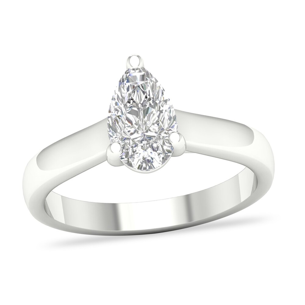 Diamond Solitaire Ring 1 ct tw Pear-shaped 14K White Gold (SI2/I) wYXCcB46 [wYXCcB46]