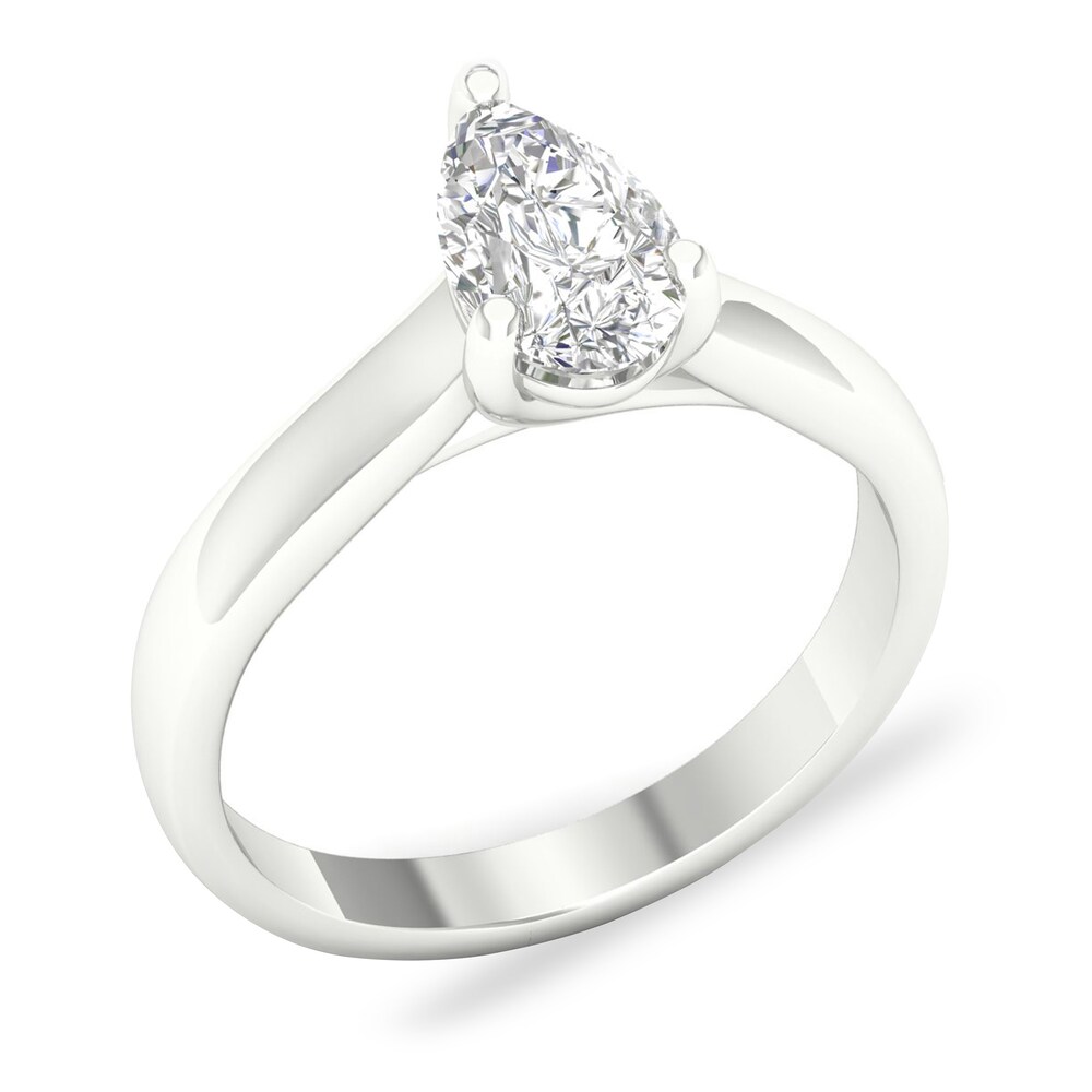 Diamond Solitaire Ring 1 ct tw Pear-shaped 14K White Gold (SI2/I) wYXCcB46