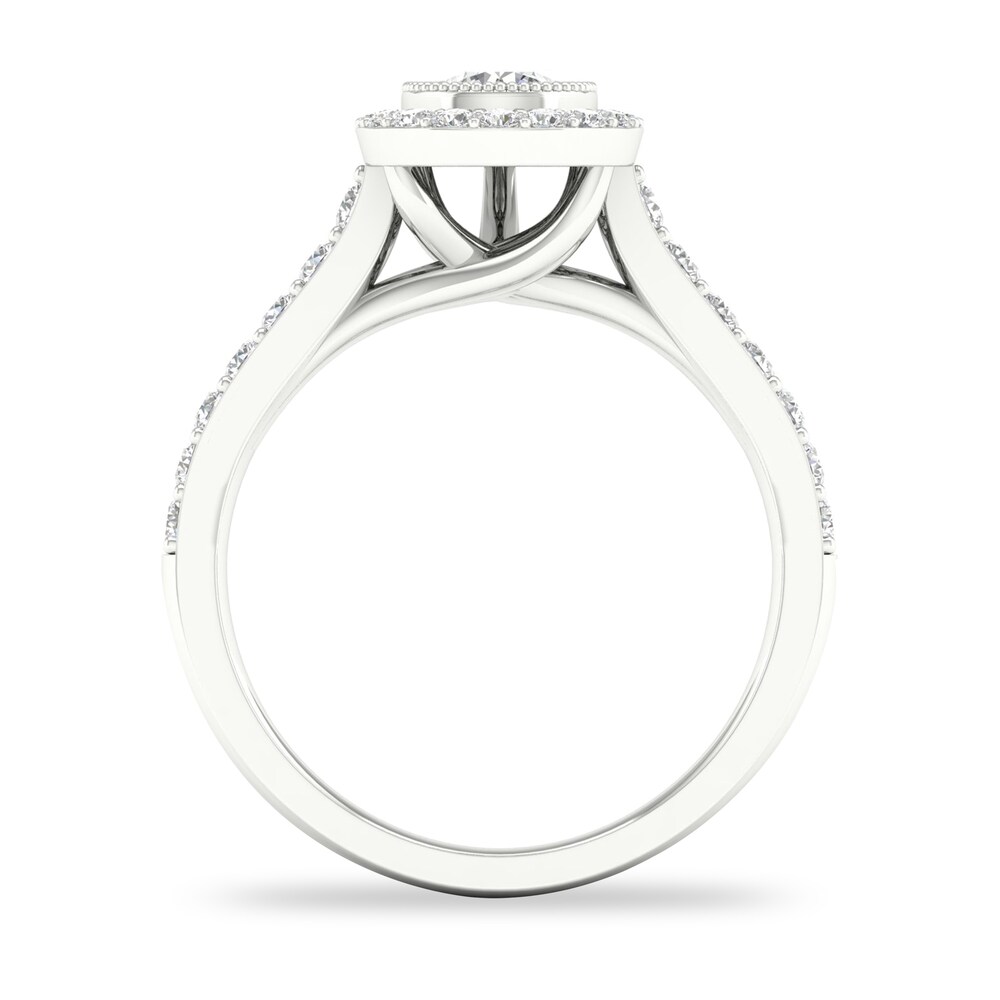 Diamond Ring 3/4 ct tw Round-cut 14K White Gold wfmHjo3s