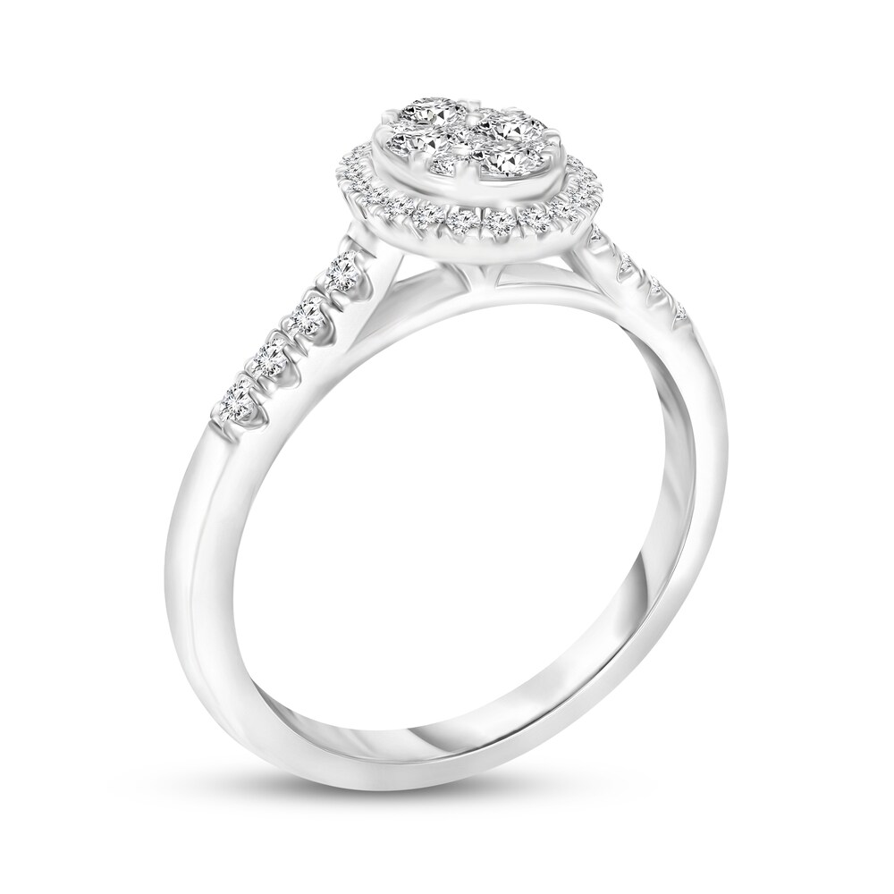 Diamond Ring 1-1/2 ct tw Round 14K White Gold wnpCVSNU