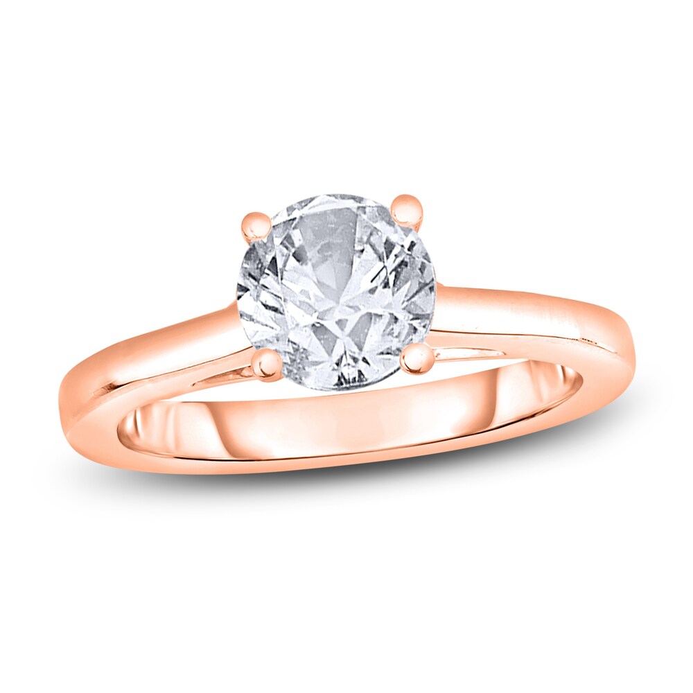 Diamond Solitaire Engagement Ring 1-1/2 ct tw Round 14K Rose Gold (I2/I) wt7Djl58 [wt7Djl58]