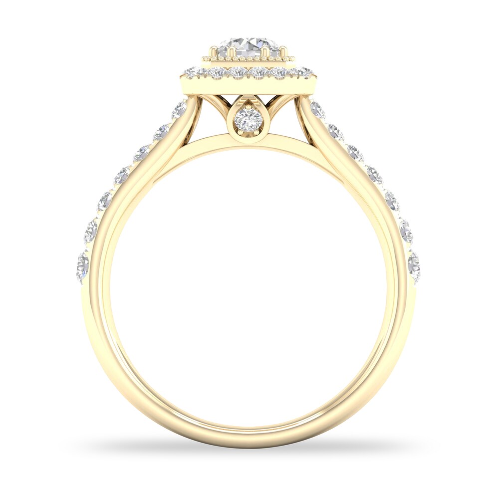 Diamond Ring 3/4 ct tw Round-cut 14K Yellow Gold wufKbCvR