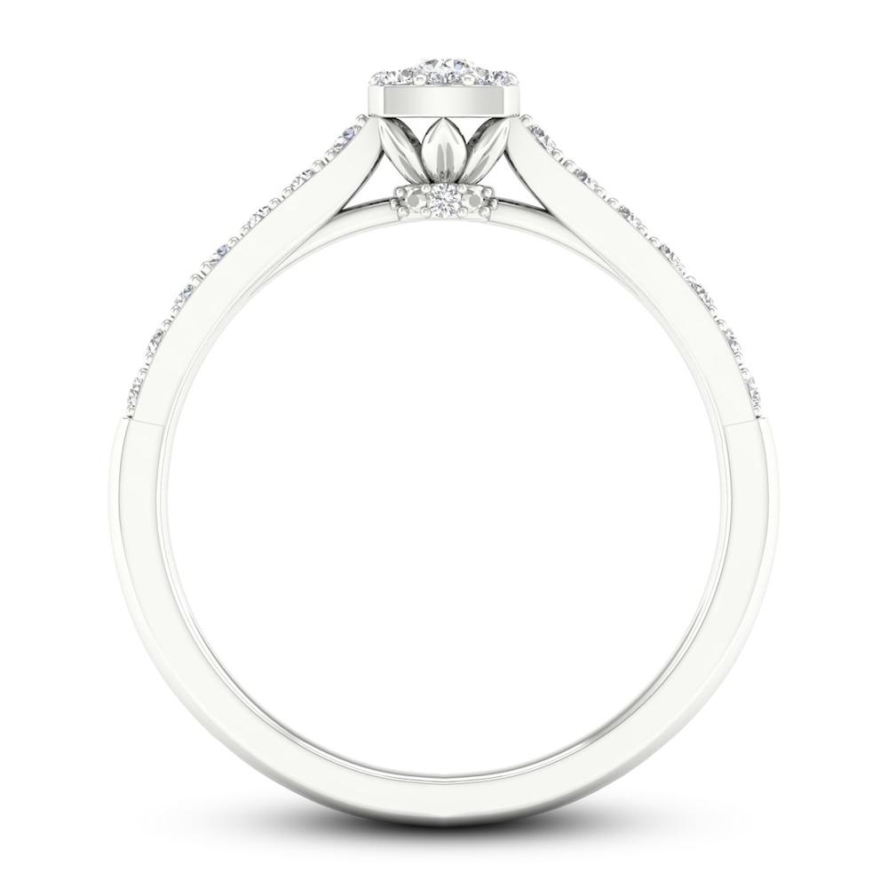 Diamond Promise Ring 1/4 ct tw Round 10K White Gold wyVlFVr5