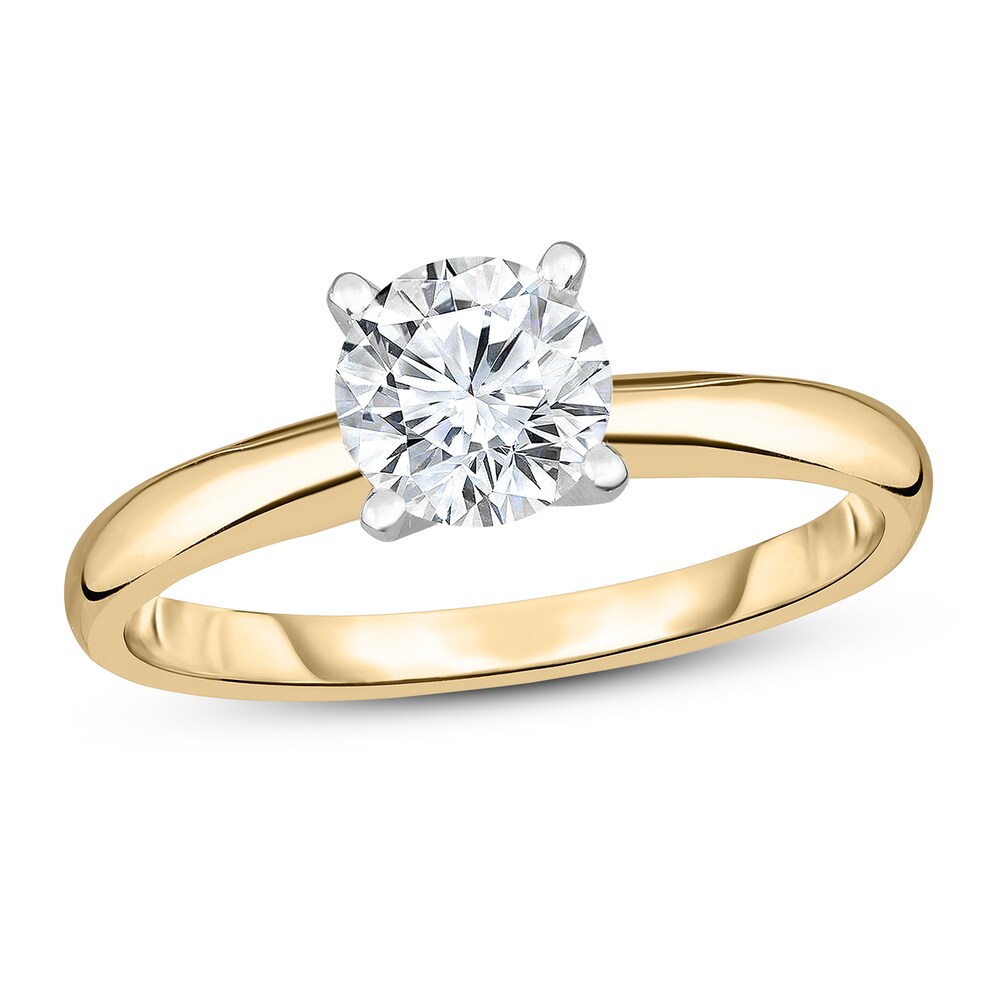 Diamond Solitaire Ring 1/3 ct tw Round 14K Yellow Gold (I1/I) wyiOwiVF [wyiOwiVF]