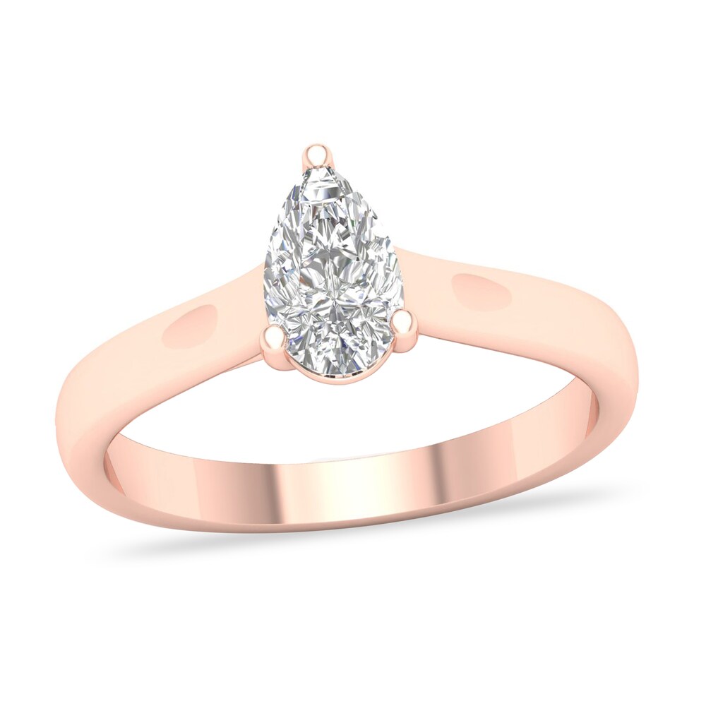 Diamond Solitaire Ring 3/4 ct tw Pear-shaped 14K Rose Gold (SI2/I) x2l2d3dr [x2l2d3dr]