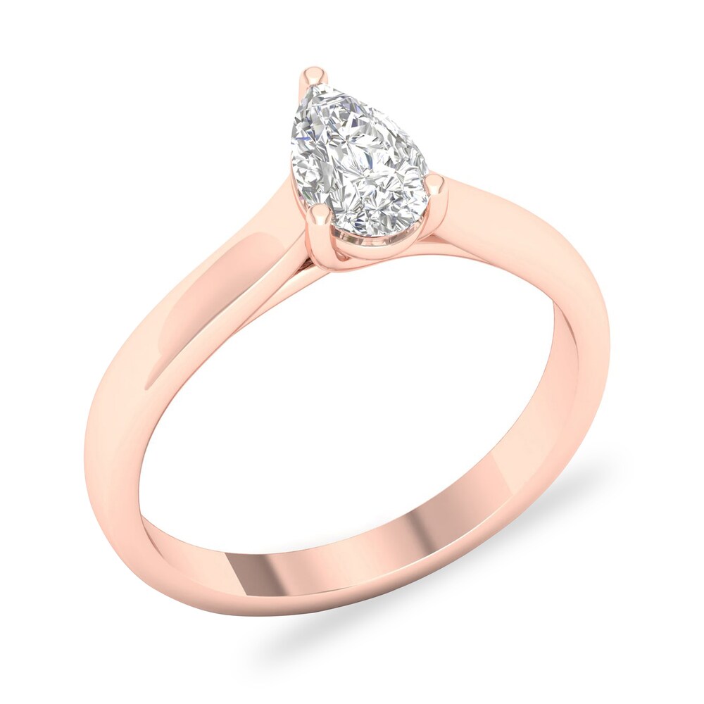 Diamond Solitaire Ring 3/4 ct tw Pear-shaped 14K Rose Gold (SI2/I) x2l2d3dr