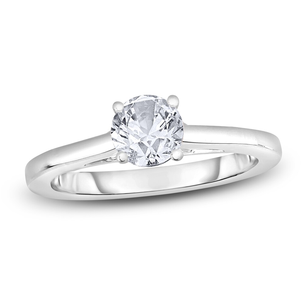 Diamond Solitaire Engagement Ring 3/4 ct tw Round 14K White Gold (I2/I) x4dgbwvN [x4dgbwvN]