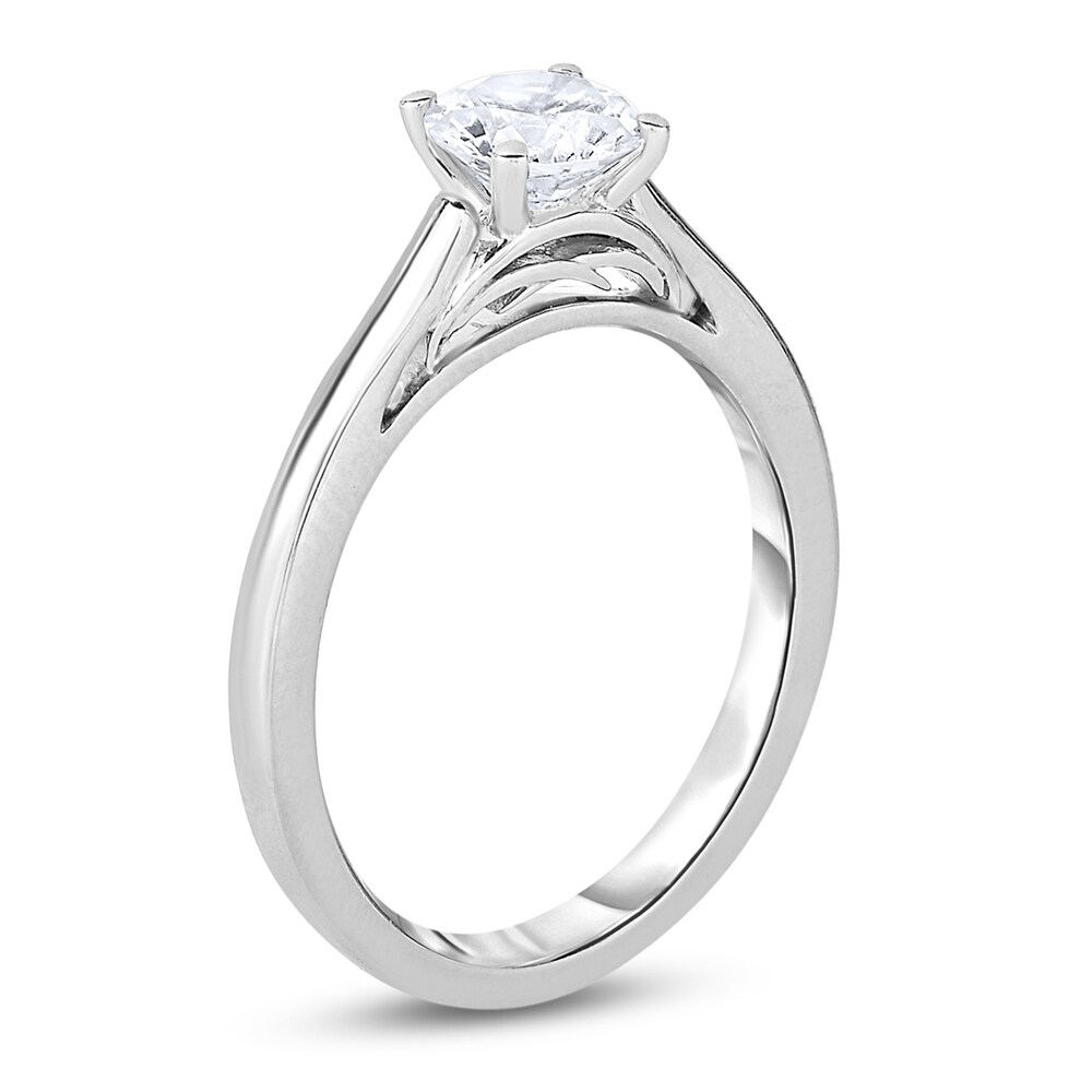 Diamond Solitaire Engagement Ring 3/4 ct tw Round 14K White Gold (I2/I) x4dgbwvN