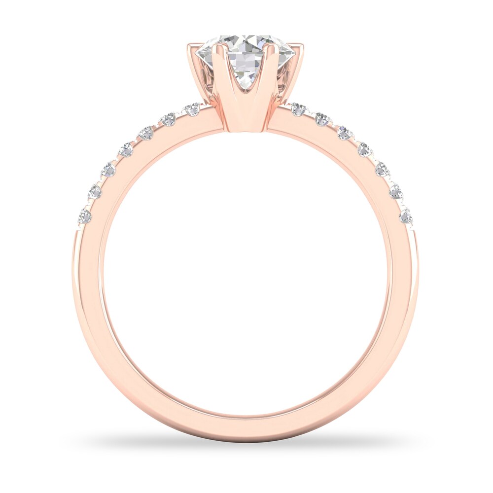 Diamond Ring 3/4 ct tw Round-cut 14K Rose Gold xASRxsuF