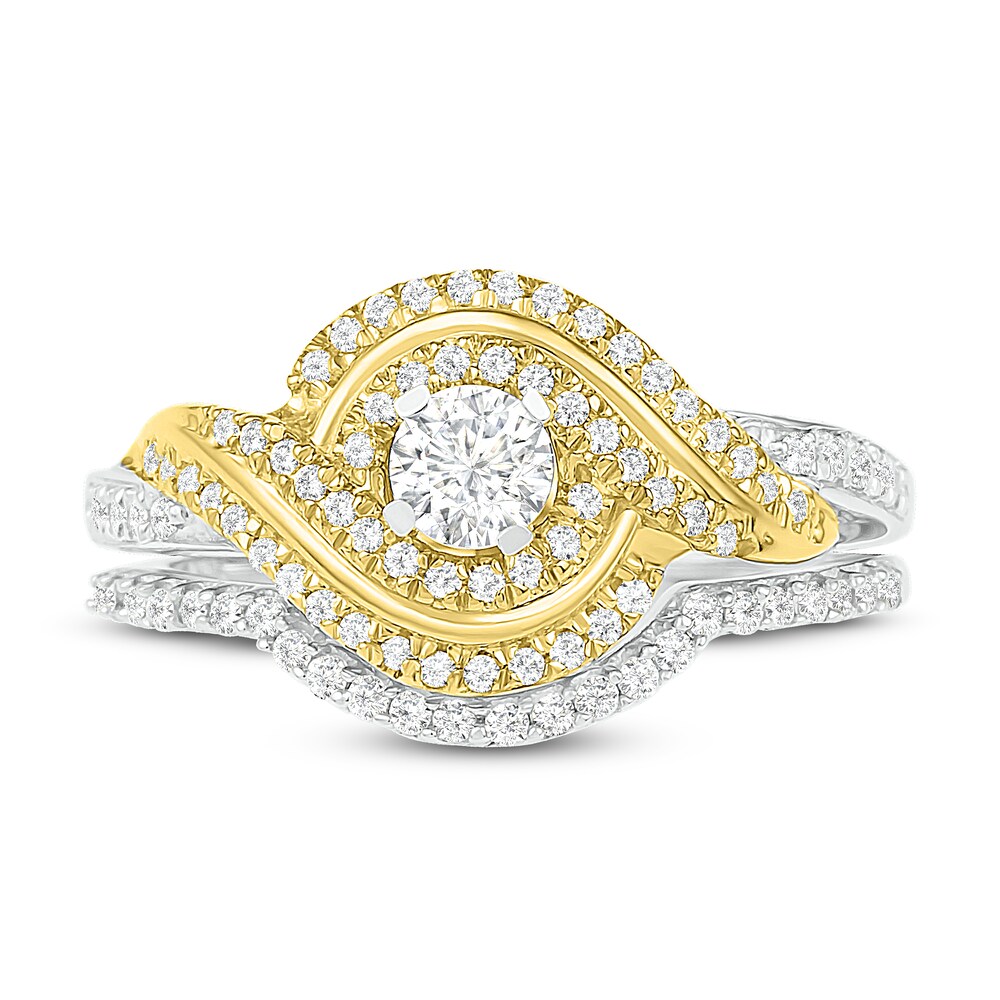 Diamond Bridal Set 1/2 ct tw Round 14K Two-Tone Gold xGwAjYIz