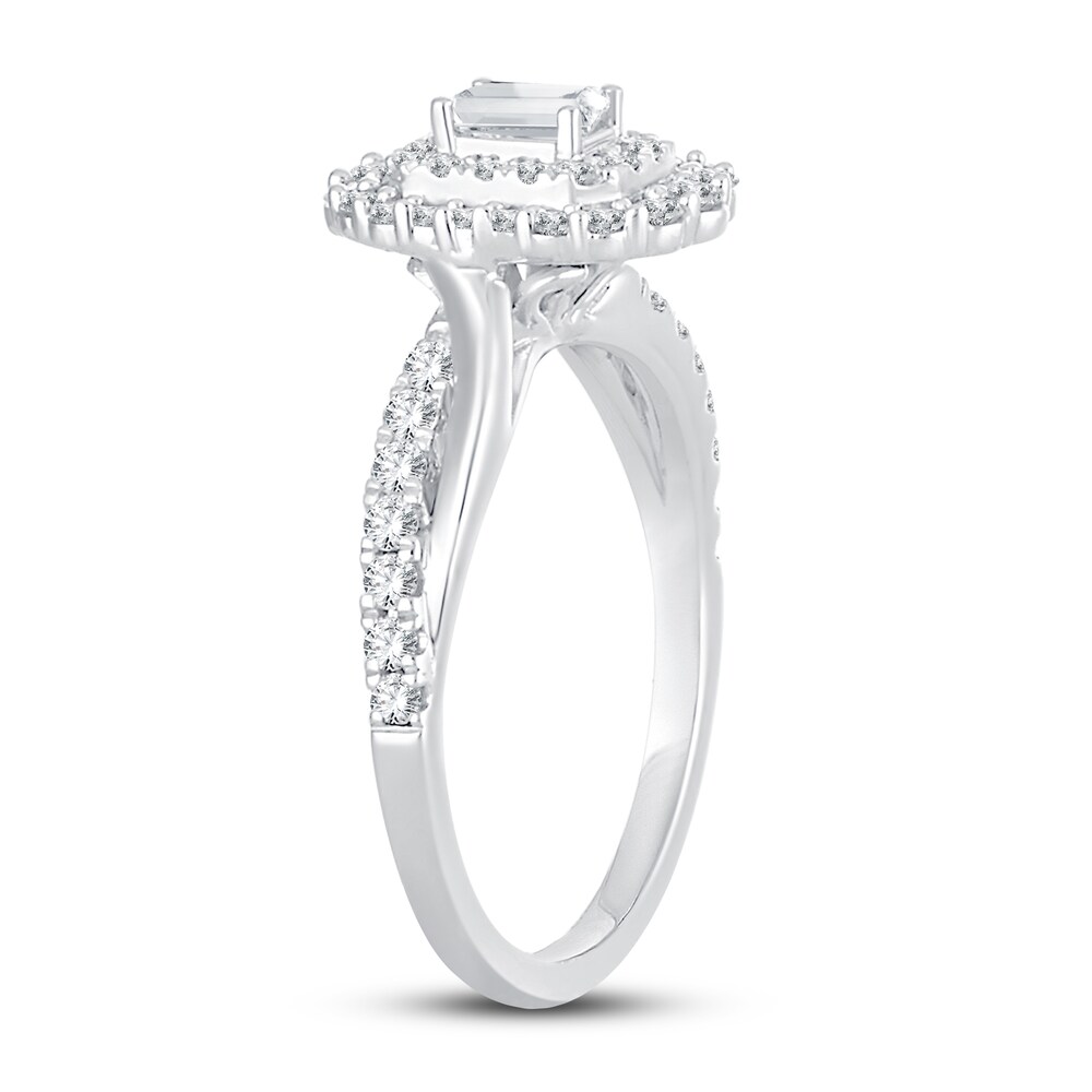 Diamond Ring 3/4 ct tw Emerald-cut 14K White Gold xJSAfliI