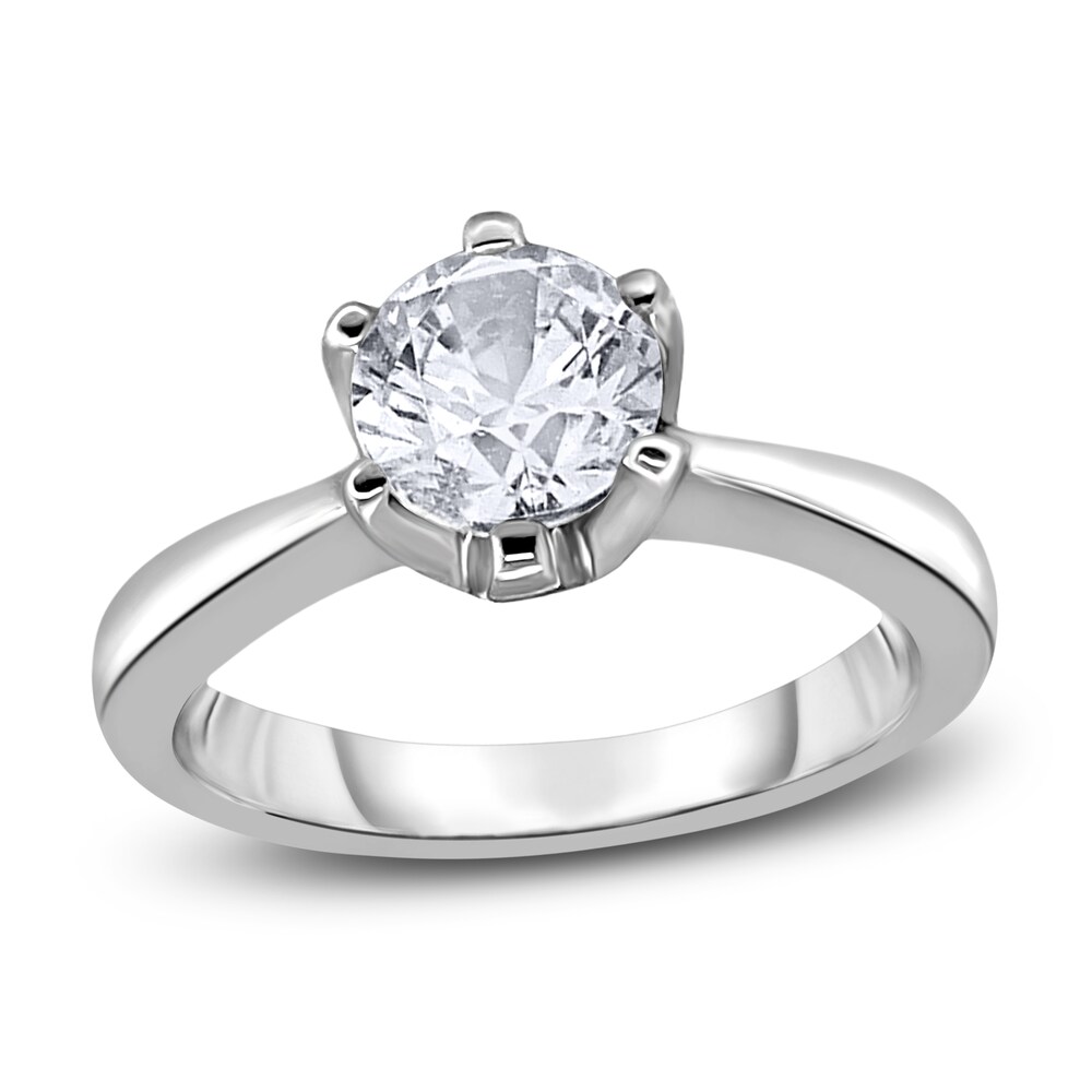 Diamond Solitaire Ring 1 ct tw Round 14K White Gold (I2/I) xLzLofPB [xLzLofPB]