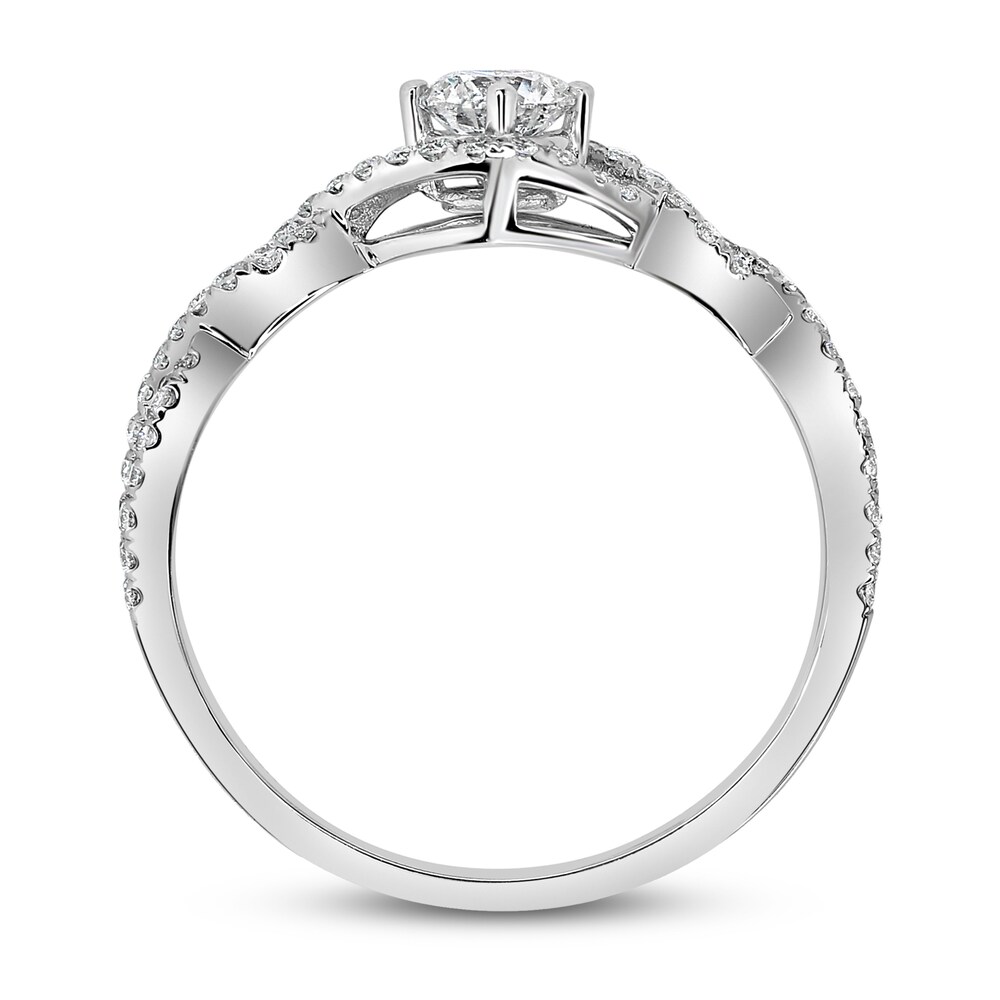 Diamond Engagement Ring 5/8 ct tw Round 14K White Gold xTE18qn9