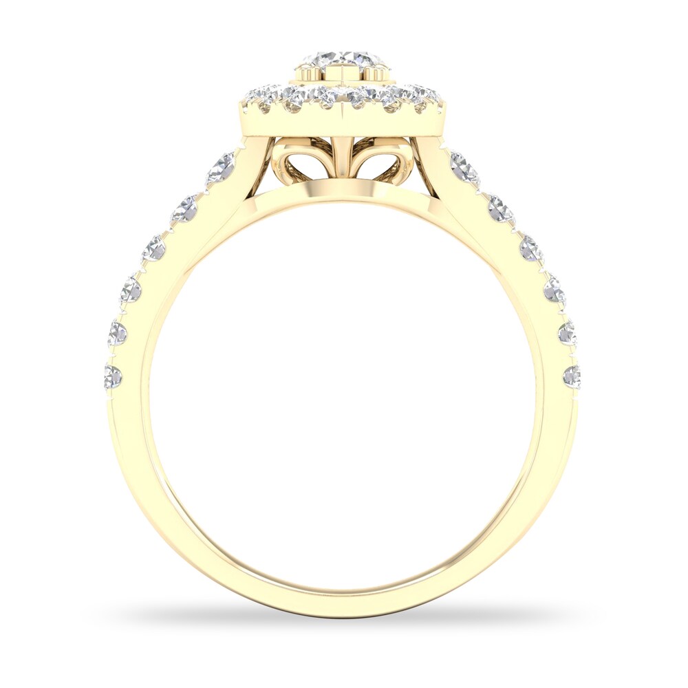 Diamond Ring 1 ct tw Round-cut 14K Yellow Gold xVhLr8kO