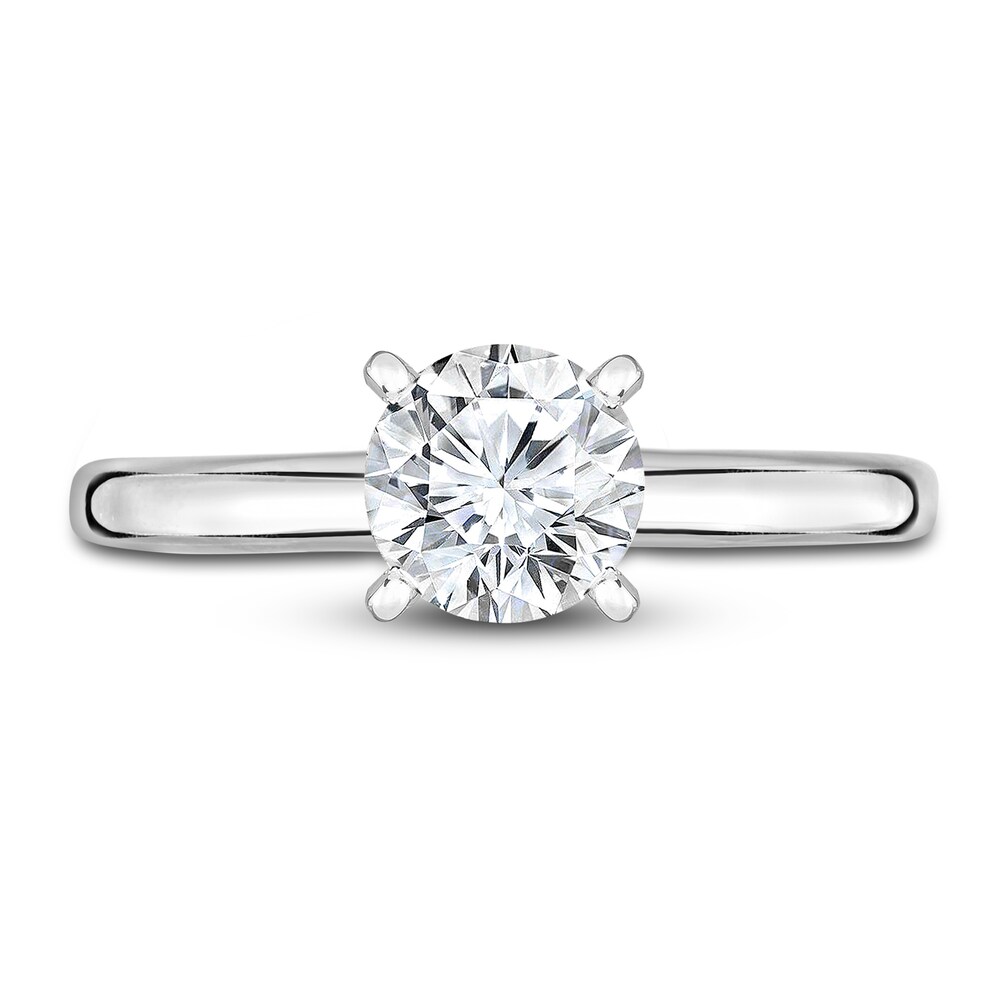 Diamond Solitaire Engagement Ring 3/8 ct tw Round 14K White Gold (I2/I) xhAH0tiR